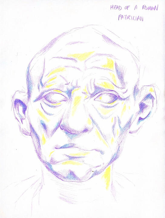 Head of a Roman Patrician - sculpture study